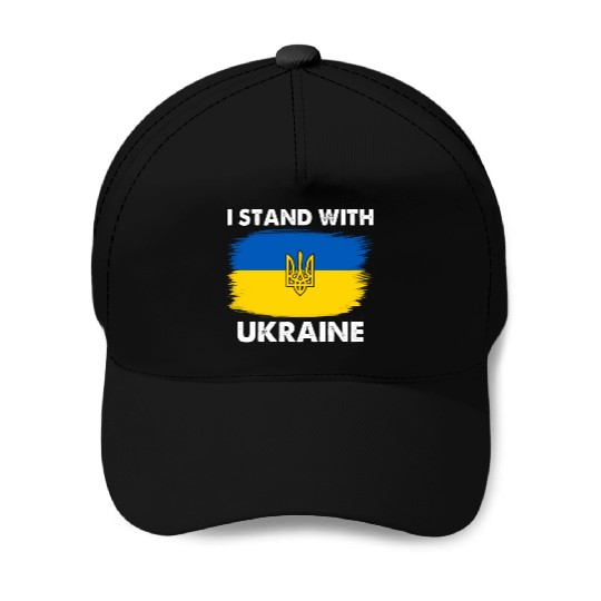 I Stand with Ukraine Ukraine Flag Baseball Caps