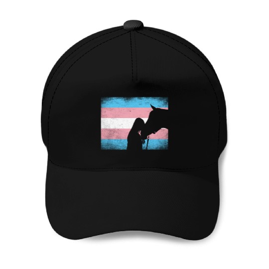 Transgender Pride Horse Rainbow LGBTQ Trans Flag Baseball Caps