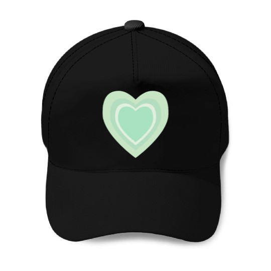 hearts green hearts Baseball Caps