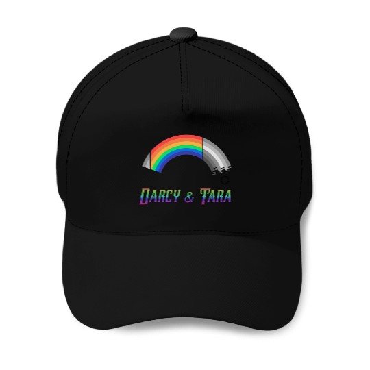 Heartstopper Rainbow Darcy and Tara LBGTQIA+ Baseball Caps