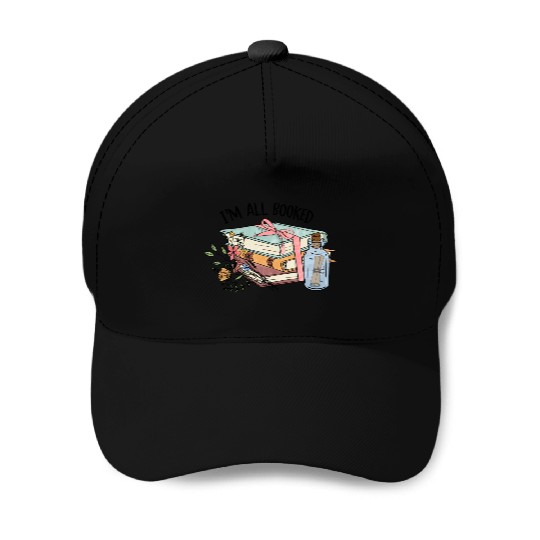 I m all booked sublimation Baseball Caps