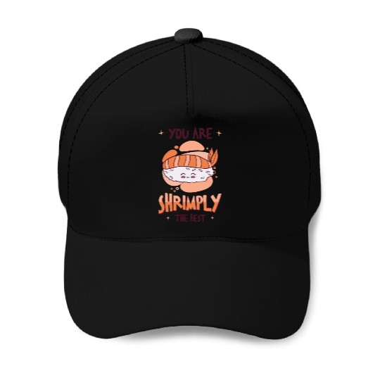 Asian Food Sushi Shrimp Food Sushi Lover Baseball Caps