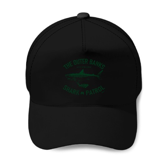 OBX Shark Patrol OBX Vintage Dark Green Baseball Caps