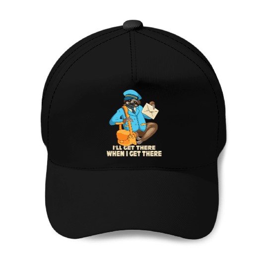 Sloth Postal Worker Mailman Postman Mail Carrier Baseball Caps