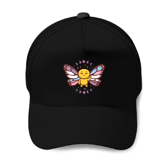 Intersex Monarch Butterfly Subtle Discreet Pride Baseball Caps