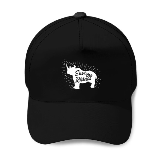 Save the Rhinos Vegan Gift Baseball Caps