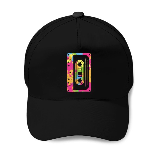 Colorful Retro Cassette Tape Baseball Caps