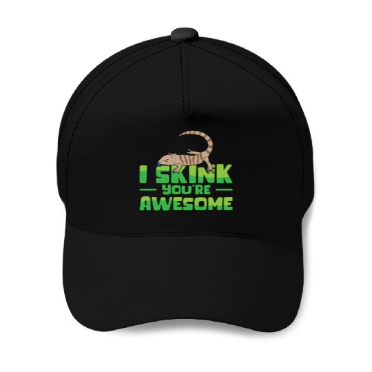 Herpetology Skink Lizard Wildlife Reptile Baseball Caps