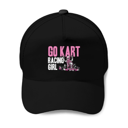 Kart Racing Girl Girl Racer Gift Baseball Caps