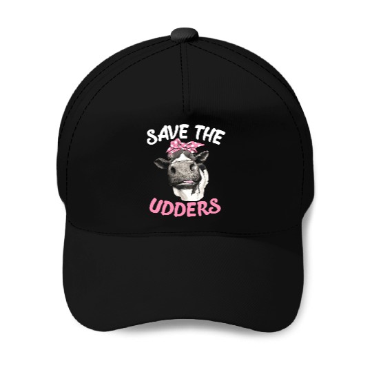 Save The Udders Breast Cancer Awareness Heifer Baseball Caps