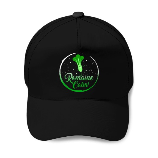 Lettuce Vegetable Baseball Caps, Romaine Calm Baseball Caps,
