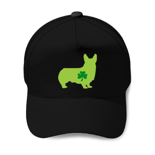 Corgi St. Patrick's Day Baseball Caps