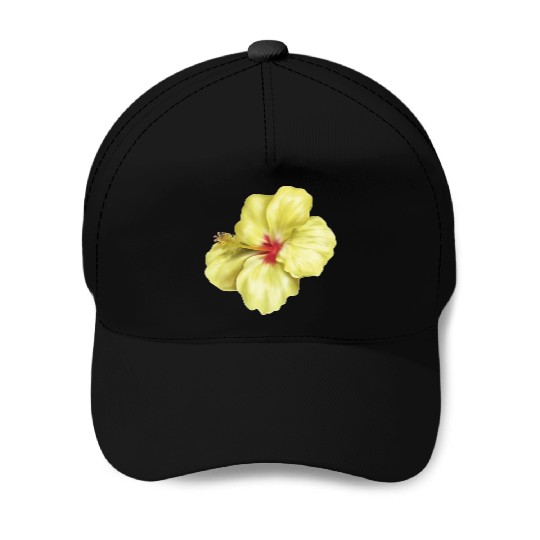 Yellowlicious Hibiscus Baseball Caps