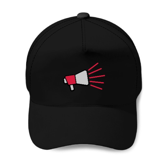 Loud speech icon megaphone Baseball Caps
