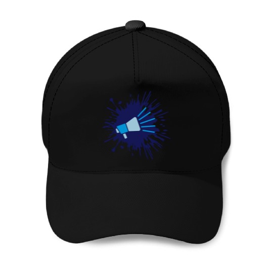 color blob icon megaphone Baseball Caps