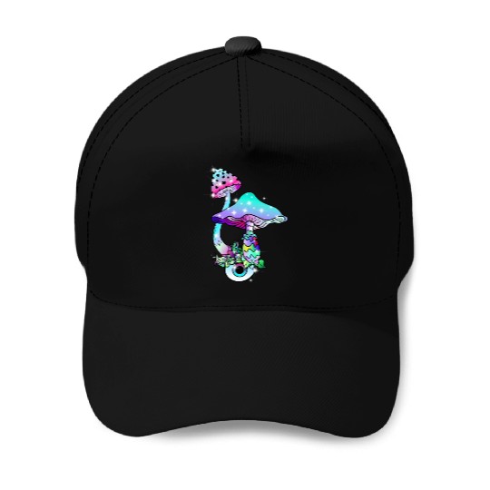 Magic Mushrooms Eye Psychedelic Art Baseball Caps