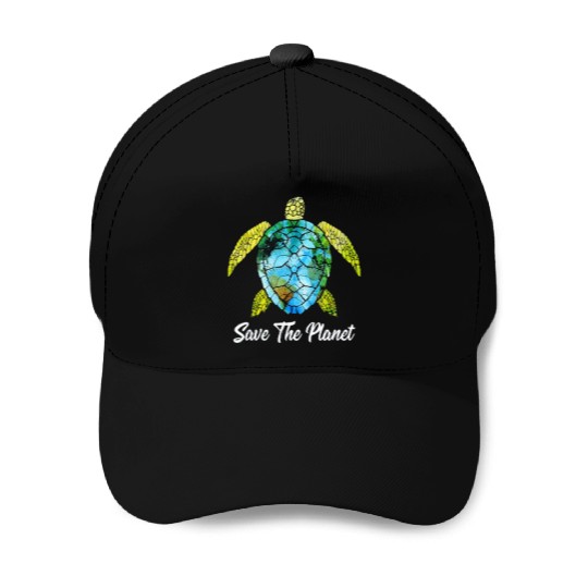 Save The Planet Earth Day Save Turtles Sea Life Baseball Caps