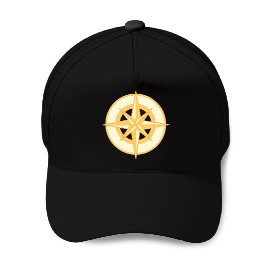 Nautical Compass star / rose, cardinal directions Baseball Caps