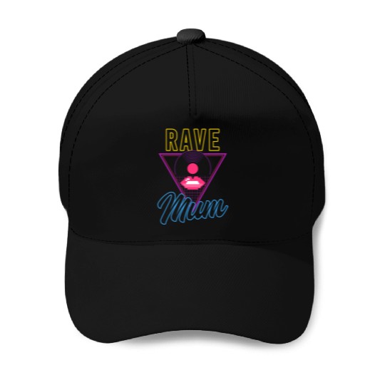 EDM Rave Techno 80s Rave Mum Baseball Caps