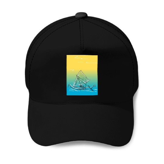 sailing canoe Baseball Caps