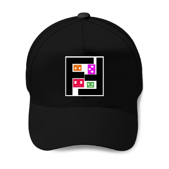 Geometric Cubes In Game - multi-sided cubes Baseball Caps
