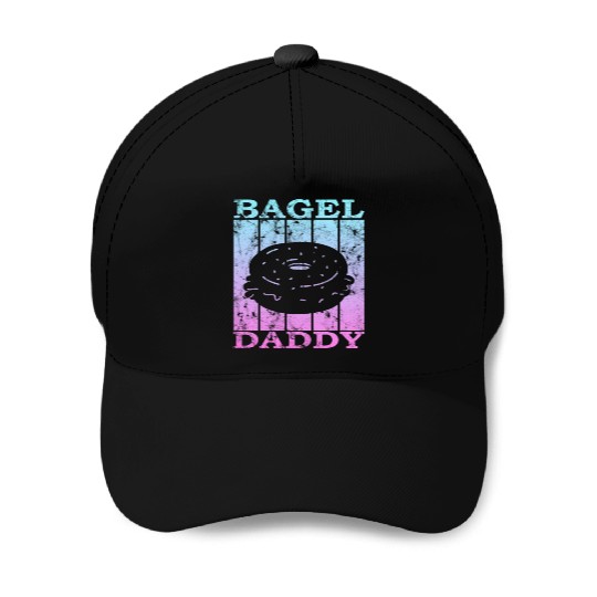 bagel dad 4 Baseball Caps