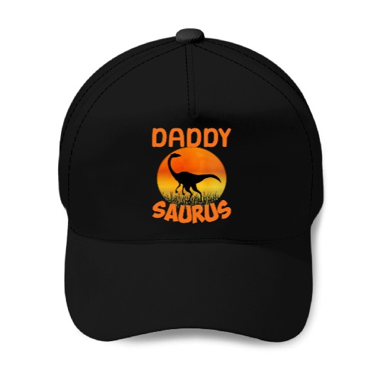 Daddysaurus Papasaurus Baseball Caps