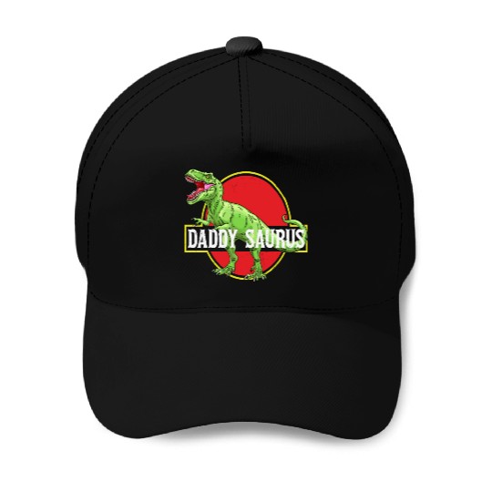 Daddysaurus Papasaurus Baseball Caps