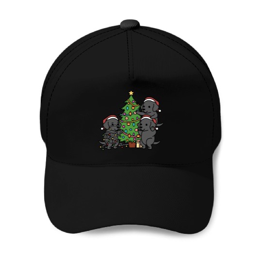 Great Dane Christmas Tree Baseball Caps