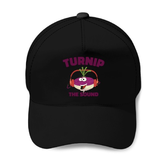 Music Turnip Party Music Lover Vegetable Baseball Caps