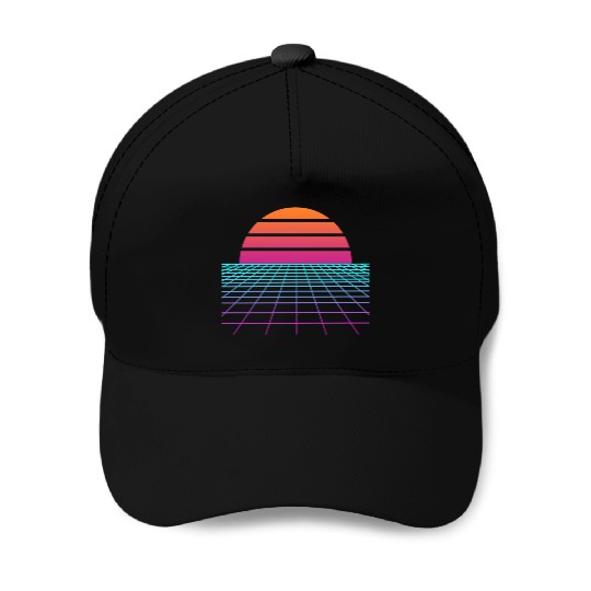 Synthwave Sunset Painter Gift Baseball Caps
