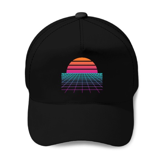 Synthwave Sunset Painter Gift Baseball Caps