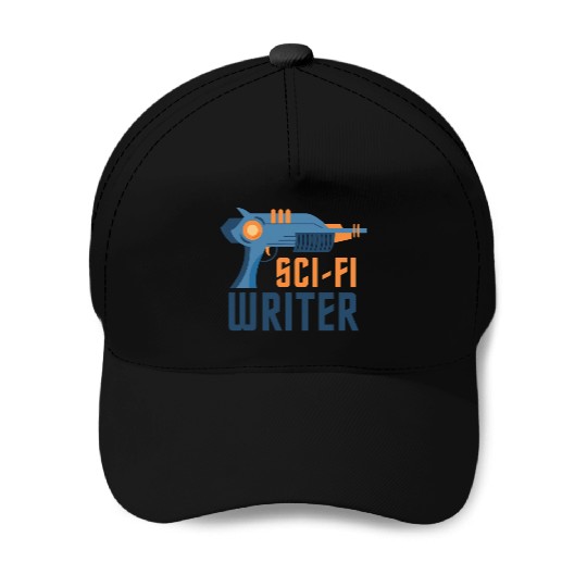 Sci Fi Writer Laser Gun Science Fiction Author Baseball Caps