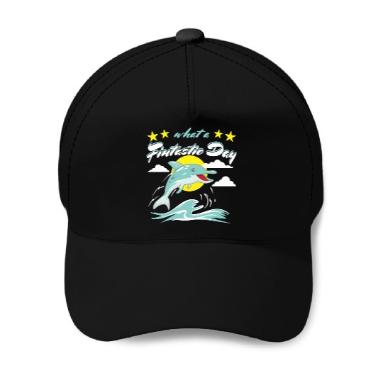 Fintastic Dolphin Baseball Caps