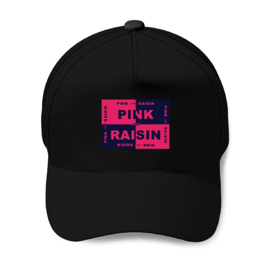 Pink and Raisin Design Baseball Caps
