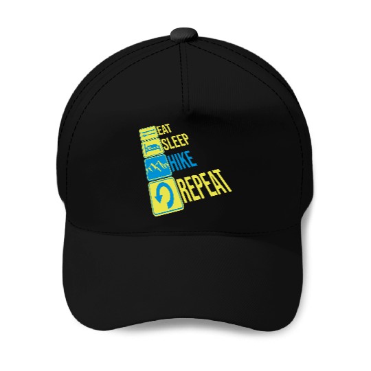 Daily Repeat Hiking Mountains Baseball Caps