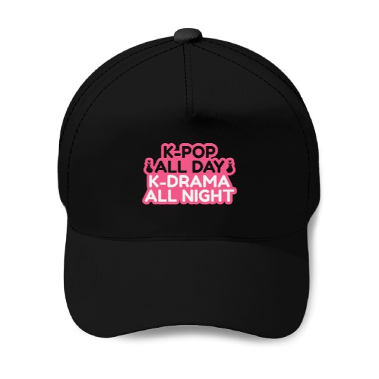 kpop all day, k pop music, korean pop music Baseball Caps