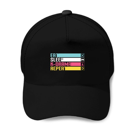 eat sleep kpop, k pop music, korean pop music Baseball Caps