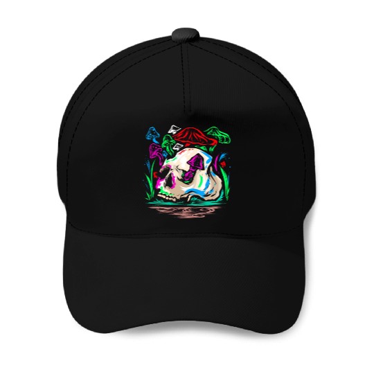 Psychedelic Magic Mushroom - Space Shroom Baseball Caps