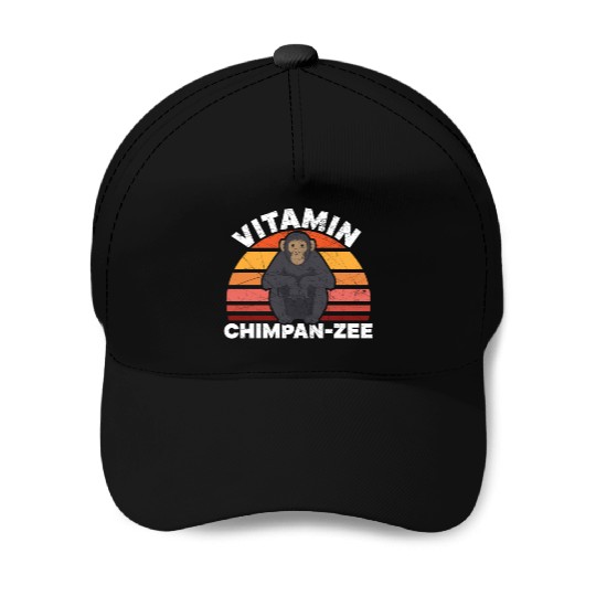 Vitamin Chimpanzee Monkey Animal Zookeeper Baseball Caps