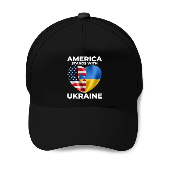 America stands with Ukraine Baseball Caps