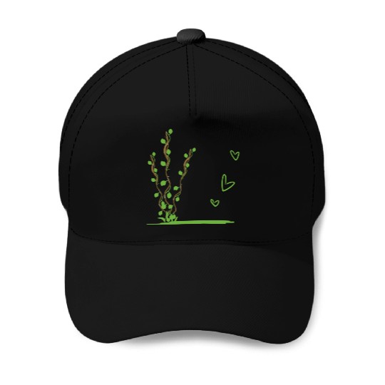 plant nature icon leaves Baseball Caps