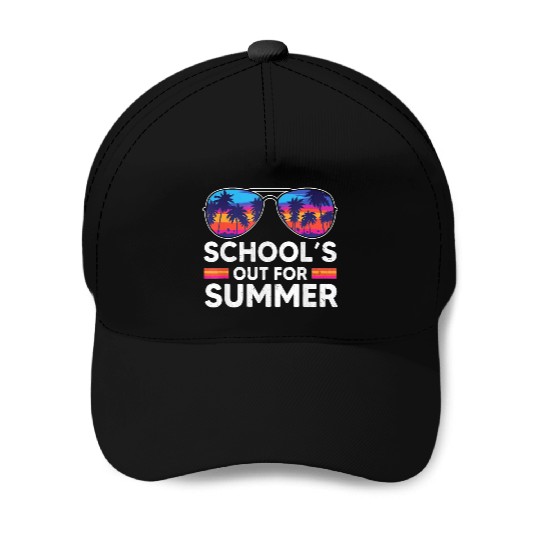 Schools Out For Summer Teacher Baseball Caps