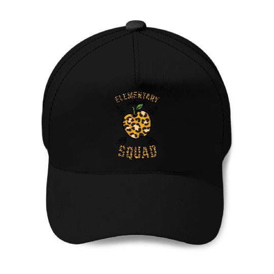 Elementary School Squad Teacher Leopard Print Baseball Caps