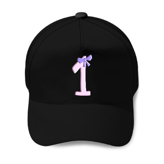 one loop number pink number first Baseball Caps