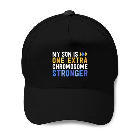 Family Down Syndrome Awareness My Son One Extra Baseball Caps