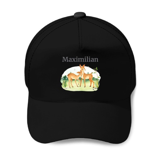 Waldtier Reh Flowers Name Maximilian Baseball Caps