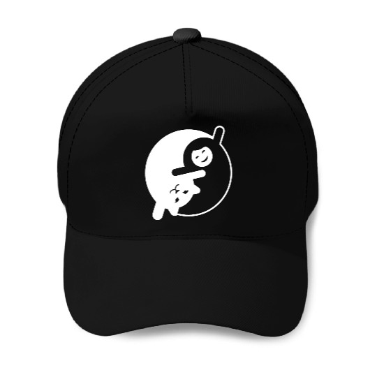 Yin Yang Symbol. Cub Leopard and Baby. Wildlife Baseball Caps