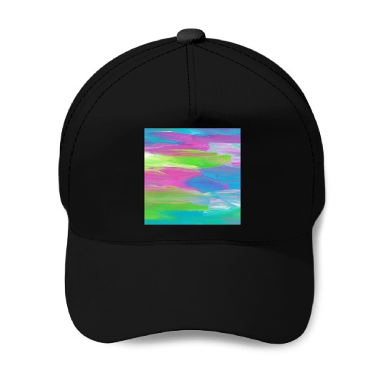 Abstract Colorful Painting Baseball Caps
