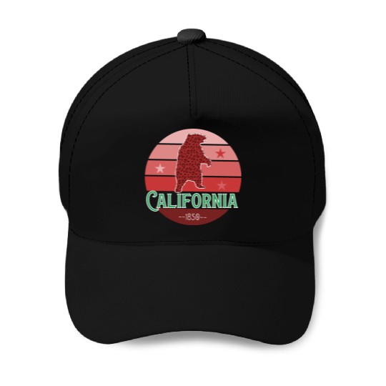 California Bear Flag Baseball Caps